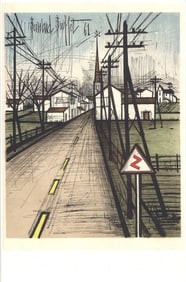 Bernard Buffet - The Road to the village - Poster - Modernism, Vintage