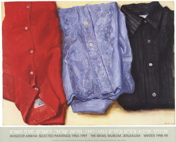 Avigdor Arikha - Three Shirts - 1998 Poster - Contemporary, Vintage