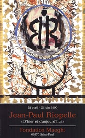 Jean-Paul Riopelle - Yesterday and Today - 1990 Poster - Abstract Expressionism, Vintage
