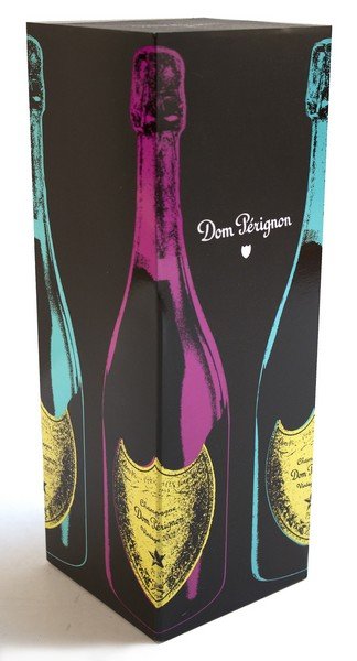 Warhol Dom Perignon Yellow Label Champagne: Reference #: ULRM02066 Artist Name: Warhol, Andy Title: Dom Perignon Yellow Label Medium: Champagne Edition Size: Unknown Year: 2002 Framed: No Size: 14.25 x 5 x 5 inches Condition: A: Mint Notes: Spe