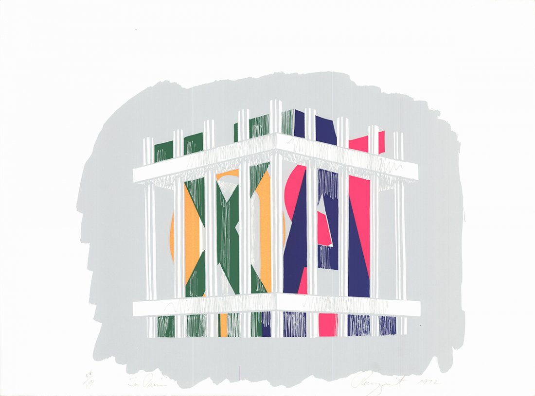 Signed 1973 Rosenquist Toy Prison Serigraph (1 of 1)