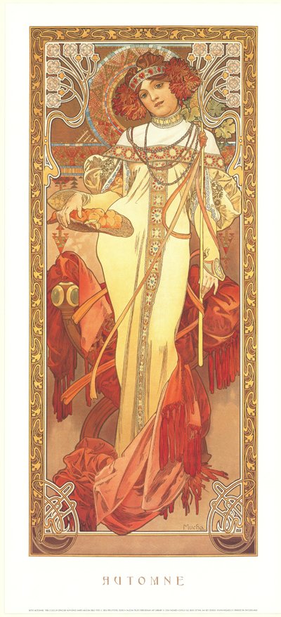 Mucha Automne Poster (1 of 1)