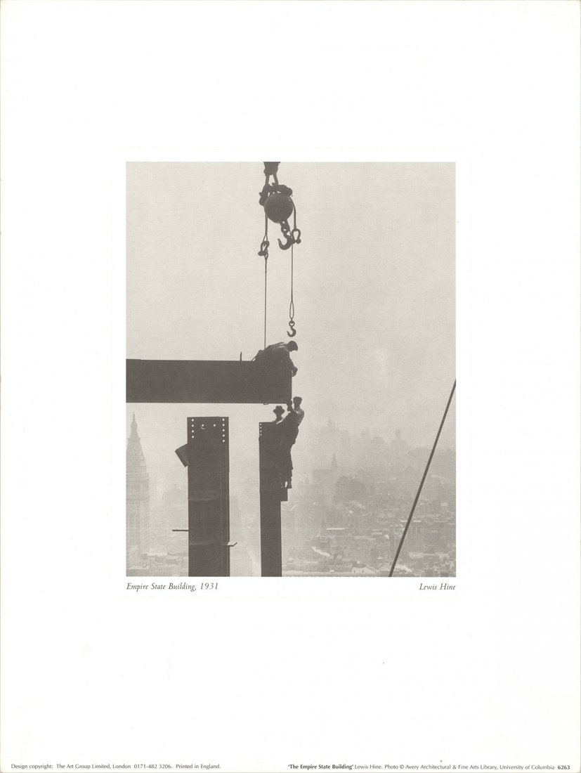 Hine The Empire State Building (1931) Poster (1 of 1)