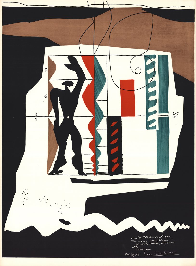 1956 Le Corbusier Modulor Mourlot Lithograph (1 of 1)