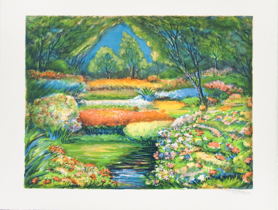 Signed Tone Landscape Lithograph (1 of 1)