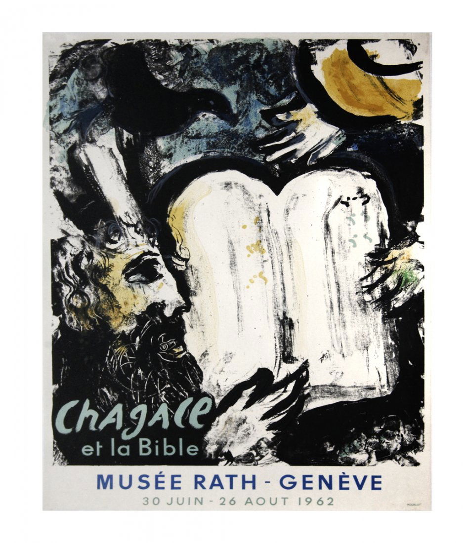 1962 Chagall Moses & Law Tablets Mourlot Litho (1 of 1)