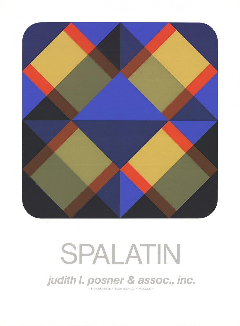 Signed Spalatin Untitled Serigraph: Reference #: ULCB2859-B Artist Name: Spalatin, Marko Title: Untitled Medium: Serigraph Edition Size: 80 Year: Unknown Framed: No Paper Size: 34 x 25 inches Image Size: 20.5 x 20.5 inches Condition: B-