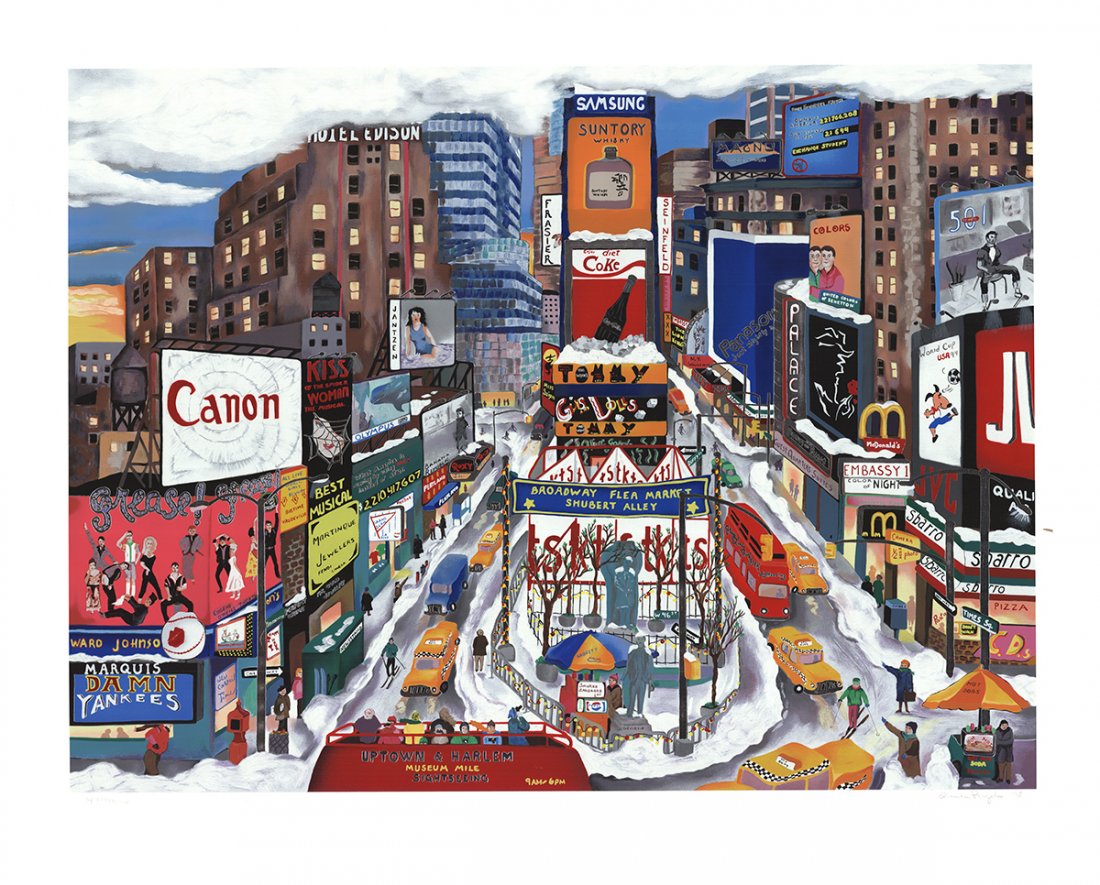Linnea Pergola - Times Square in the Snow -SIGNED (1 of 1)