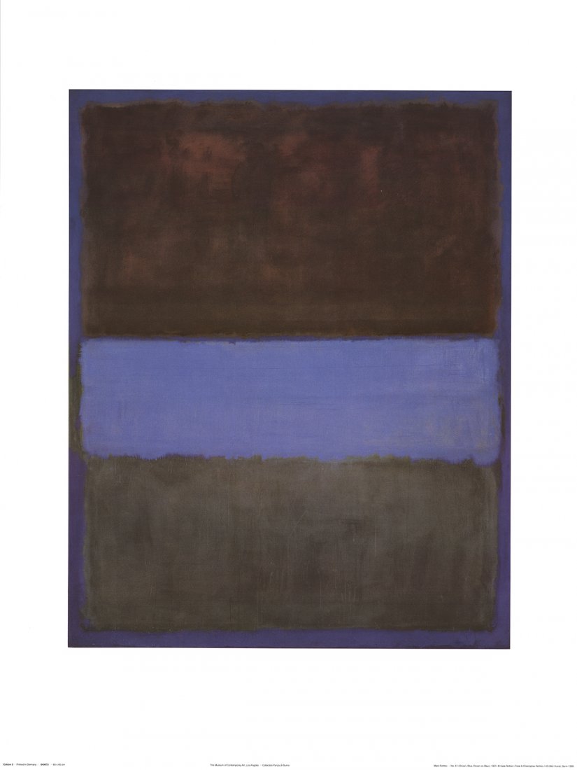 Mark Rothko - No. 61 (Brown, Blue, Brown on Blue) (1 of 1)