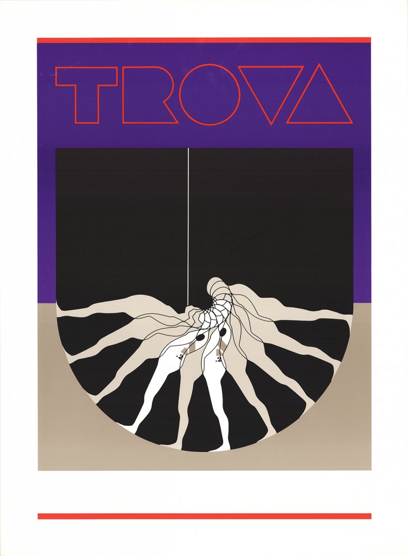 Ernest Trova - Untitled (no text): Reference #: ULCB2830 Artist Name: Trova, Ernest Title: Untitled (no text) Medium: Offset Lithograph Edition Size: Unknown Year: Unknown Framed: No Paper Size: 30 x 22 inches Image Size: 26 x 18 inche