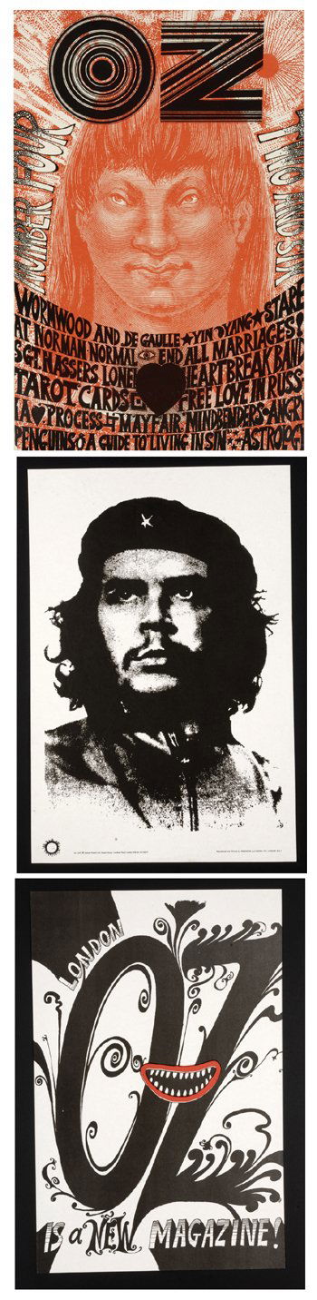 Two OZ magazine posters: Two original OZ magazine promotional posters together with a Splash poster of Ché G