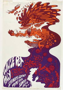3 - Michael McInnerney Legalise Pot poster - NO RES: Michael McInnerney Legalise Pot poster, 1967 Printed by TSR Printers. SOLD WITH NO RESERVE. Measures 20 x 30 inch. Upon bidding it will be deemed that you have read and fully understood Cooper