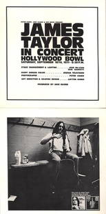 16 - Four original James Taylor programmes: Four original James Taylor flyer (x4) Four original fold out flyer/handbills for James Taylor In Concert Hollywood Bowl Saturday, September 18th, 1971 . 8:30pm. Overall measurements approx. 17 x