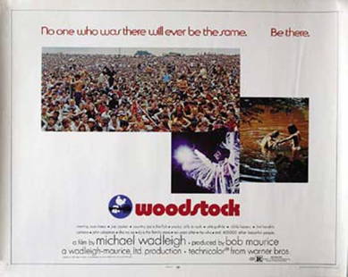 23 - Proof film poster for the film Woodstock: U.S. poster for the film 'Woodstock', 1970 Condition: Good. Measures approx. 22 x 28 inch. (56 x 71 cm) Upon bidding it will be deemed that you have read and fully understood Cooper Owen's Terms