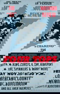 1†: Motown Review boxing style poster, 1969: †Motown Review boxing style poster, 1969 The bill is advertised as Starring The Four Tops, with King Curtis & the Kingpins, The Spinners & many more at Cumberland County Memorial Auditorium on