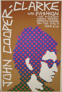 John Cooper clarke / Joy Division poster: Rare John Cooper Clarke / Joy Division poster A rare concert poster for John Cooper Clarke with Fashion + Joy Division at Nuffield Theatre University of Lancaster. Possible 1979. Measures approx.