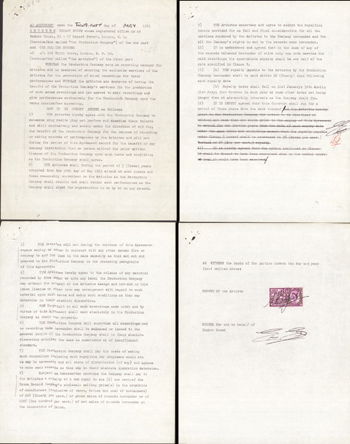 143†: RARE First Rolling Stones contract 1963: †The first Rolling Stones recording contract, signed, 1963 An historic,