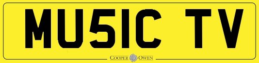 MU51C TV Number plate