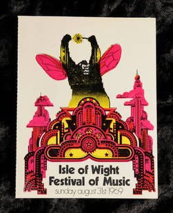 Bob Dylan: An autographed ticket for the Isle of Wight: Bob Dylan: An autographed ticket for the Isle of Wight Festival, 1969, signed to verso in faded black marker pen supplied with Cooper Owen certificate of Authenticity