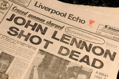 The Beatles: Liverpool Echo 'John Lennon Shot Dead',: The Beatles: Liverpool Echo 'John Lennon Shot Dead', 1980, collection of nine original newspapers from 9th December 1980