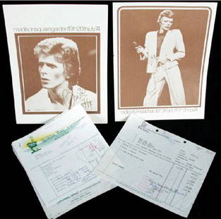 David Bowie Young Americans memorabilia: *David Bowie 'Philly LP (Young Americans)' and Soul tour memorabilia David Bowie Philly LP (Young Americans) and Soul Tour memorabilia including Radio City Music Hall one-sheet program for