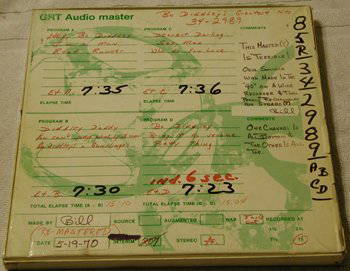 Bo Diddley Master Tape: Bo Diddley 1940s recording re-mastered on 2 track 15 IPS tape for a 'Greatest Hits' compilation dated 5.19.70 Bo Diddley recorded in the 1940's on a wire recorder and re-mastered. Track listing