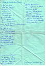 73: Cream/Jack Bruce handwritten lyrics-Deserted Cities