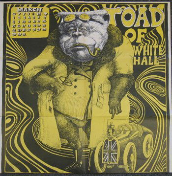 Oz Magazine Martin Sharp 'Toad of Toad Hall' poster: Oz magazine poster titled 'Toad of Whitehall', by Martin Sharp Rare doub