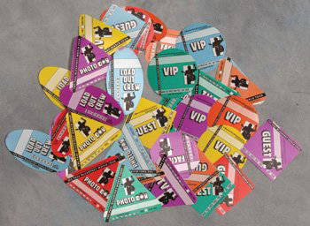 Paul McCartney World Tour back stage passes (34): Large collection of unused passes from Paul McCartney 1989/90 World Tour A collection of unused passes for The Paul McCartney World Tour, the passes are a variety of shapes and colours, and are