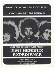 1071: Jimi Hendrix Cincinnati Gardens handbill 1969 