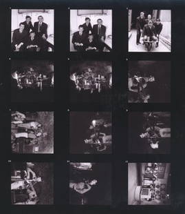 Gerry & Pacemakers-photographs with copyright: Gerry & The Pacemakers - Sixty-two black and white images by Graham Spencer, sold with full copyright A collection of photographs over seven contact sheets depicting Gerry with Cilla Black, twelve