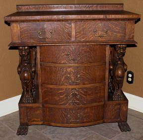 R.J. Horner Winged Griffin Oak Server (1 of 2)