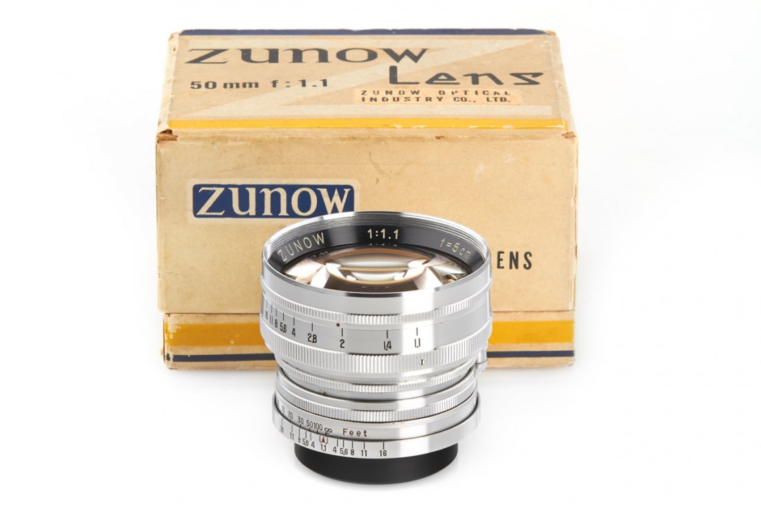 Zunow Opt. Japan Zunow 1.1/5cm chrome *, c.1955, no. (1 of 5)