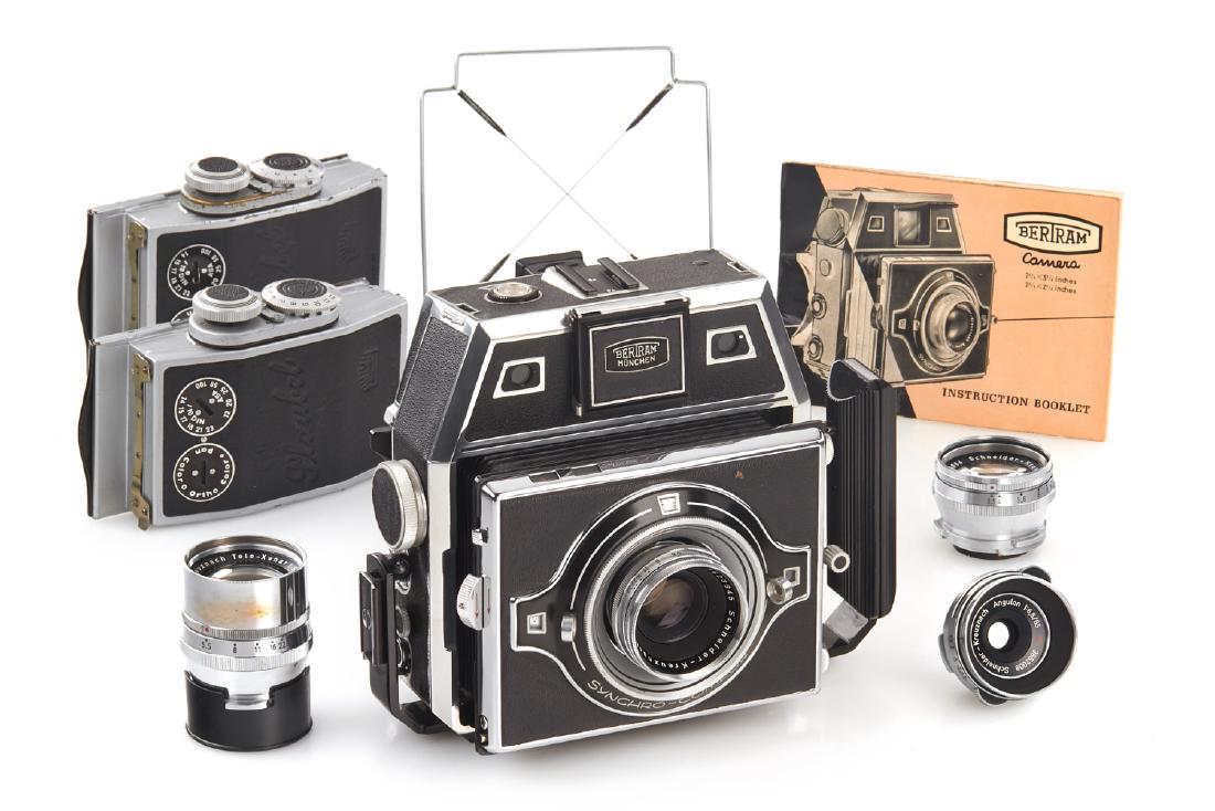 Bertram BCI Press Camera outfit, c.1952, no. 1395 (1 of 5)