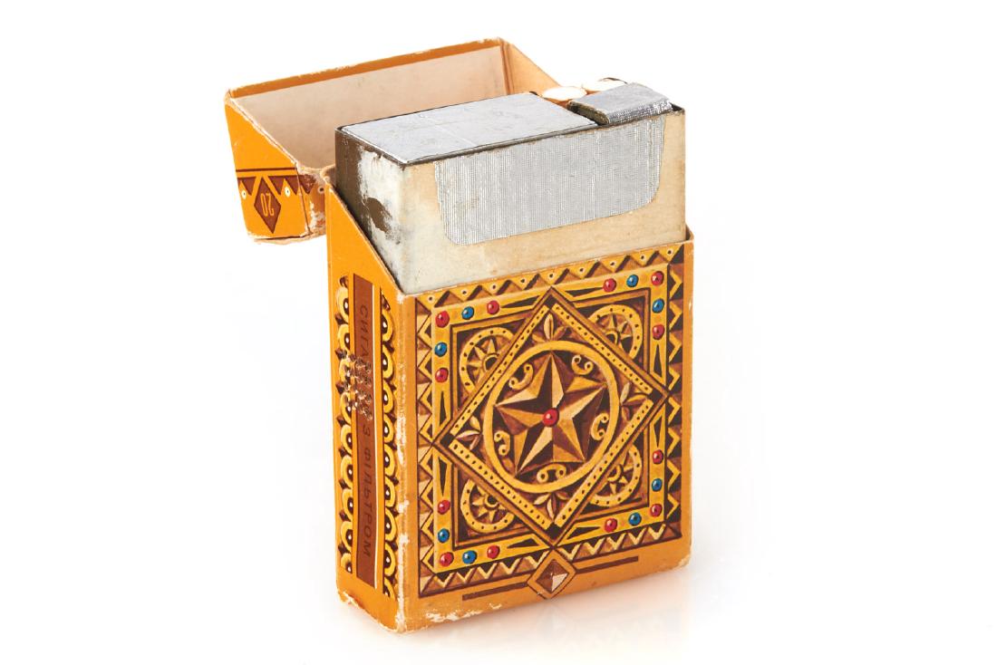 Kiev Cigarette Pack Spy Camera, 1980, no. 8294689 (1 of 5)