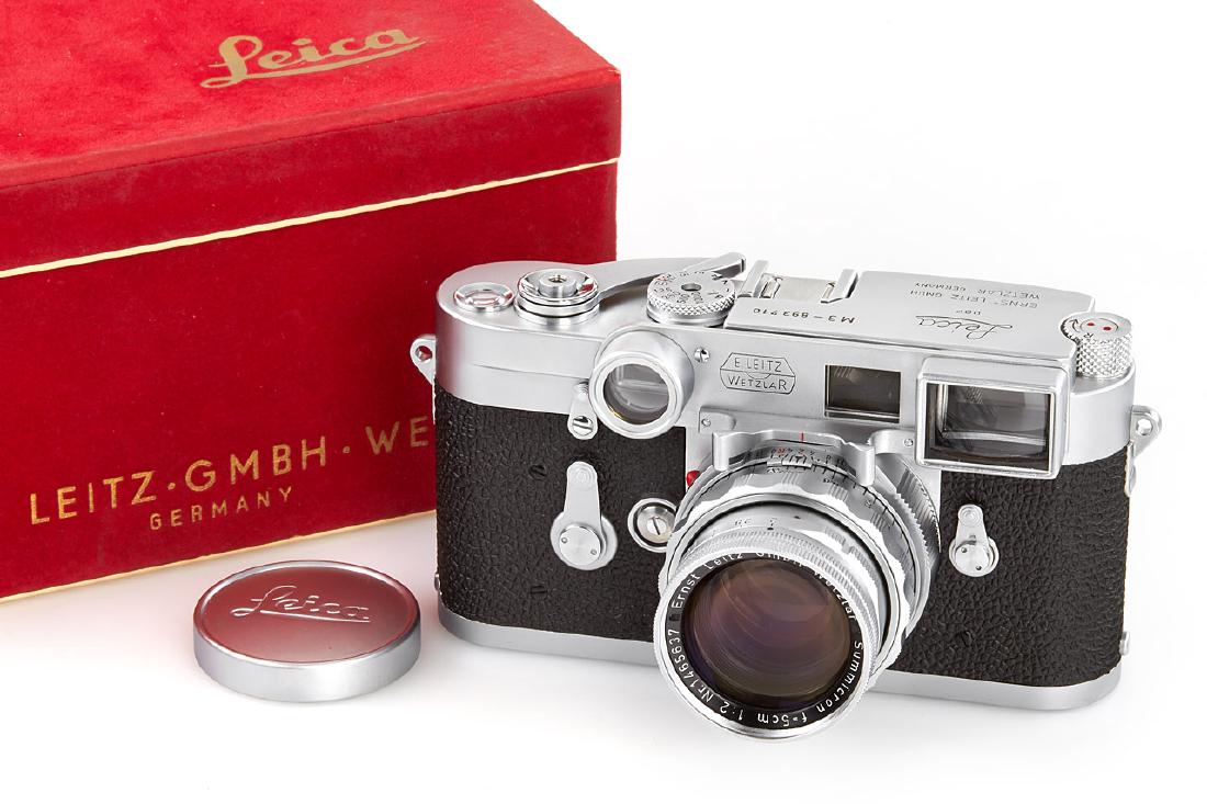 Leica M3 chrome + Summicron 2/5cm *, 1957, no. (1 of 6)