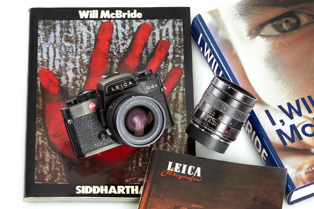 Leica R4s outfit 'Will McBride', 1984, no. 1653670: Leica R4s camera owned and used by famous U.S. photographer Will McBride (1931-2015), known for his controversial nude photography (like for youth magazine Twen or photography book 'Show Me!'), the se