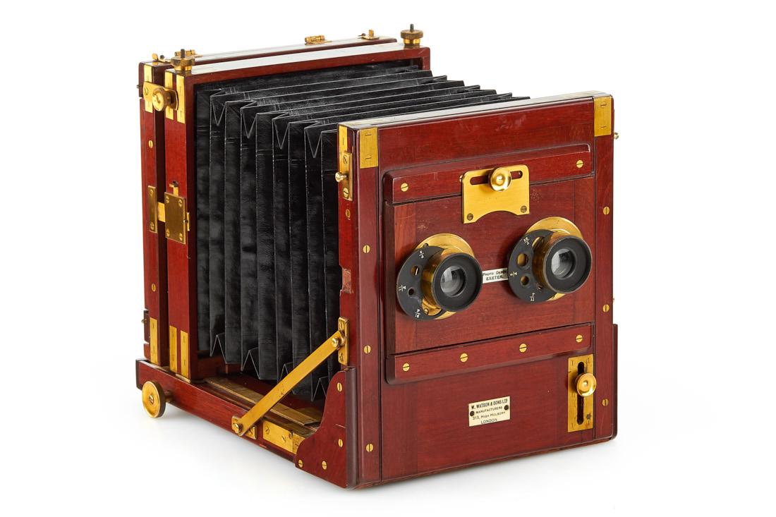 Watson & Sons Stereo Camera, c.1900, no. 14975 (1 of 5)
