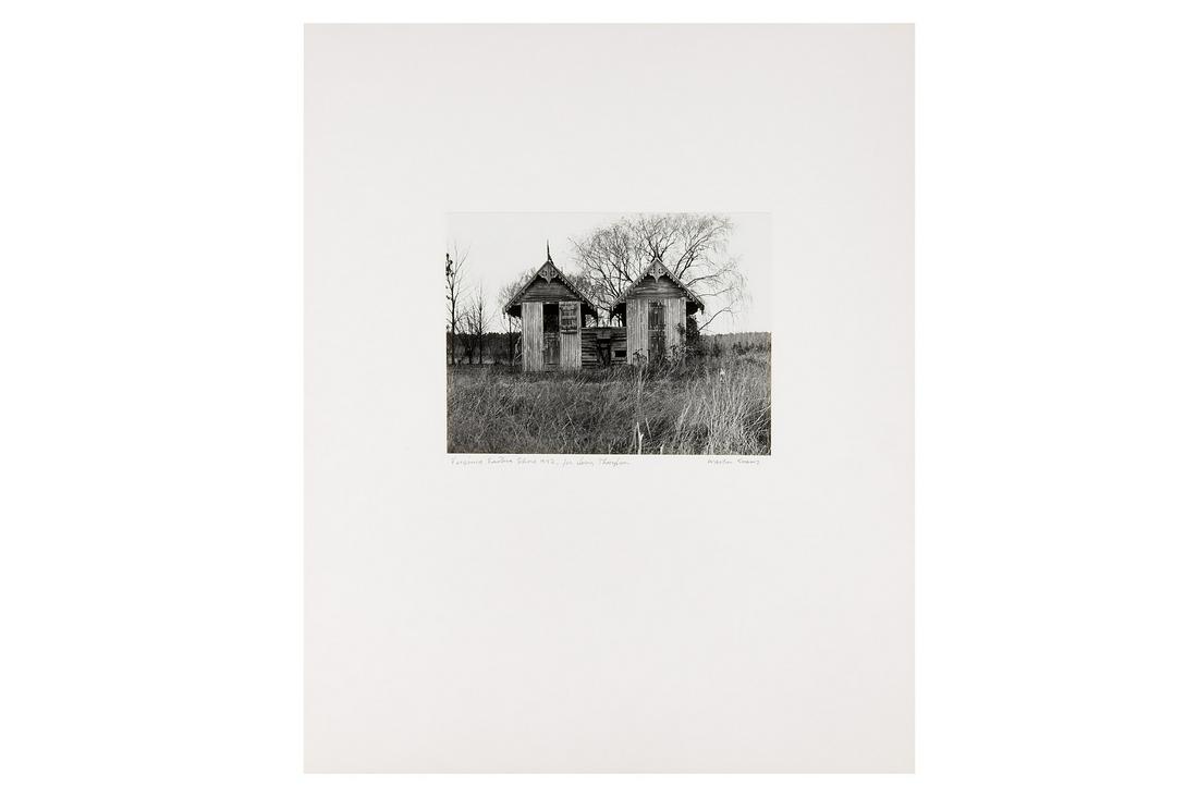 Walker Evans (1903–1975) ‘Virginia Eastern Shore’ *: Original Gelatin Silver Print Of An 'Architectural View From Yale School Of Art Field Trip To Eastern Shore Of Virginia' In Mint Condition, Taken By Walker Evans In Spring 1972, 19.5X14.5Cm Cropped Fr