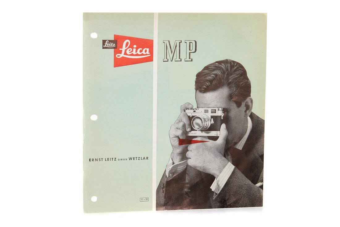Leica MP Brochure German: Rare Leica Mp Brochure, German Version In Very Good Condition, Showing Perforations On The Left SideThe Buyers Premium For All Items Exported Out Of E.C. (European Community) Is 25%. For Items Marked