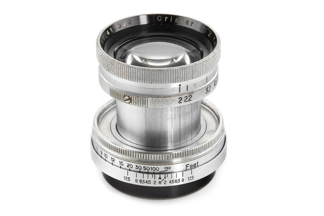 Fuji f. Leica M39 Cristar 2/5cm *: Very Rare And Original Rangefinder Coupled Lens For M39, Most Probably One Of The First Ever Made, With Early Blue/Purple Coating, Design Clearly Inspired By The Summitar, In Very Good Condition, '106
