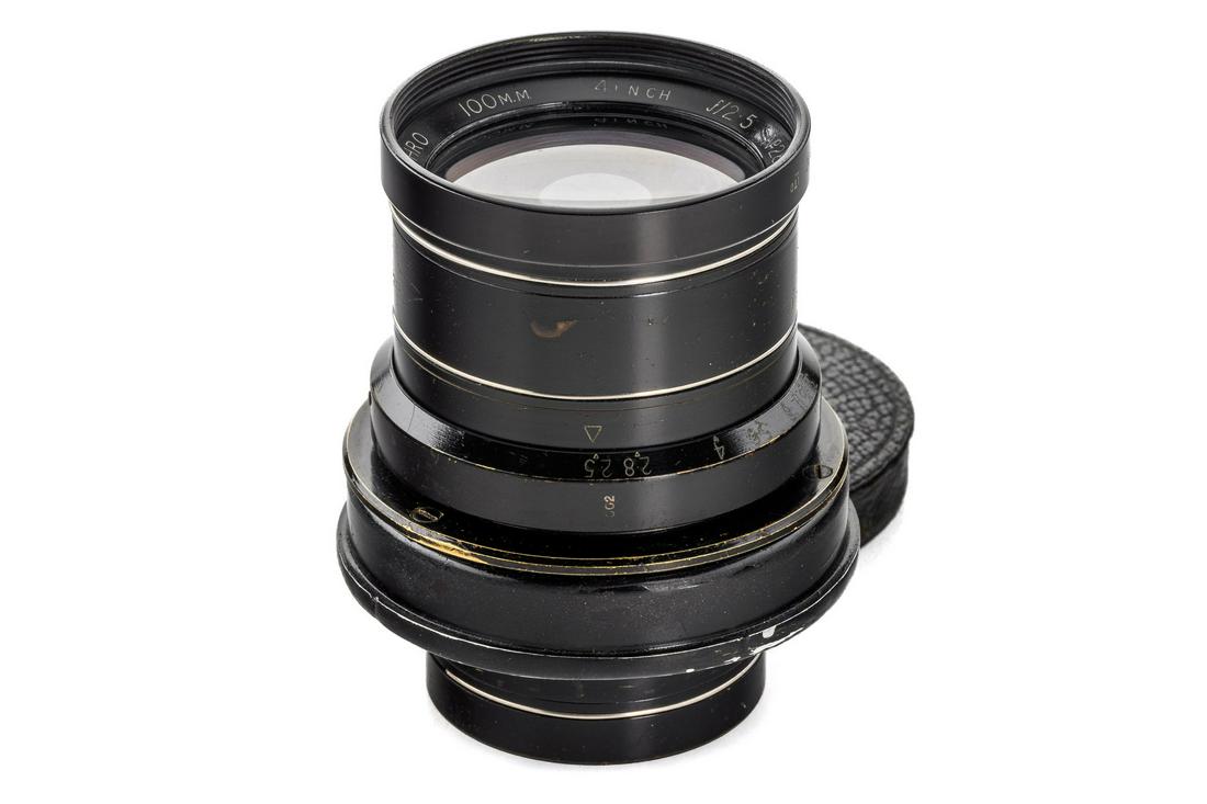 Cooke Deep Field Panchro 2.5/100mm *: sought-after fast lens head, in very good cosmetic condition, optics slightly hazy and with some cleaning marks, with front cap The Buyers Premium For All Items Exported Out Of EU (European Union) Is 