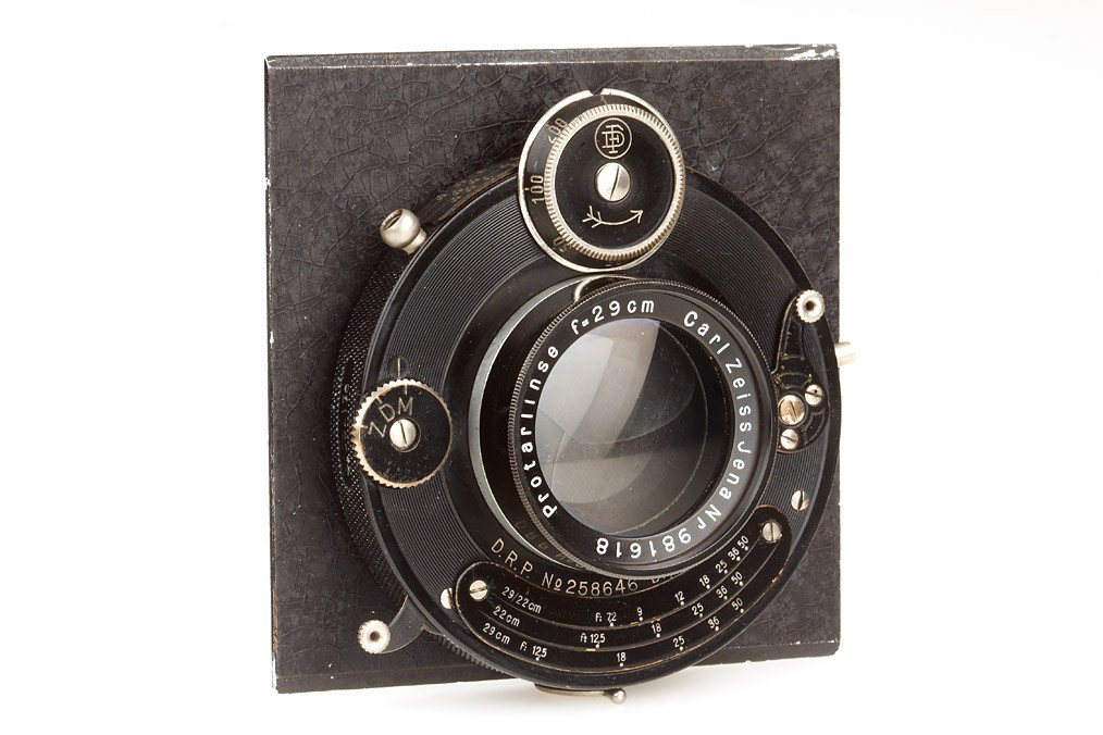 Carl Zeiss Jena Protarlinse 22cm/29cm: clean Protar in original shutter, lens board, mounting ring, caps