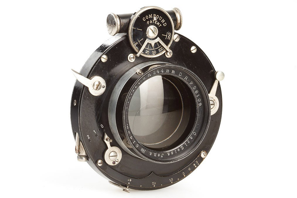 Carl Zeiss Jena Protar 8/244mm: clean Protar in Compound shutter, mounting ring