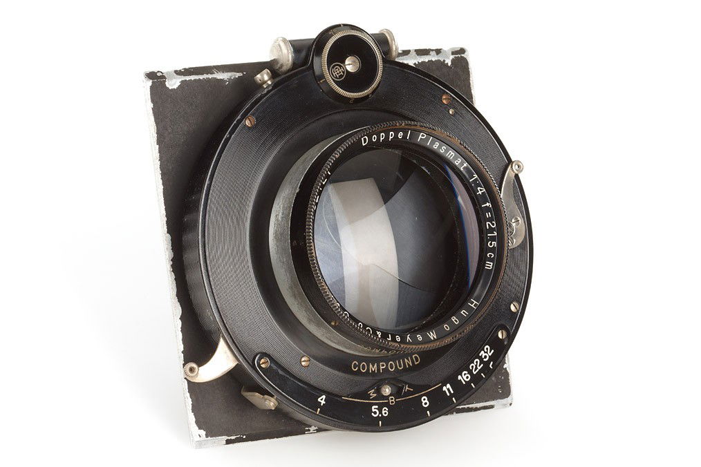Hugo Meyer Doppel Plasmat 4/21.5cm: rare Doppel Plasmat in Compound shutter, clean lenses, lens board