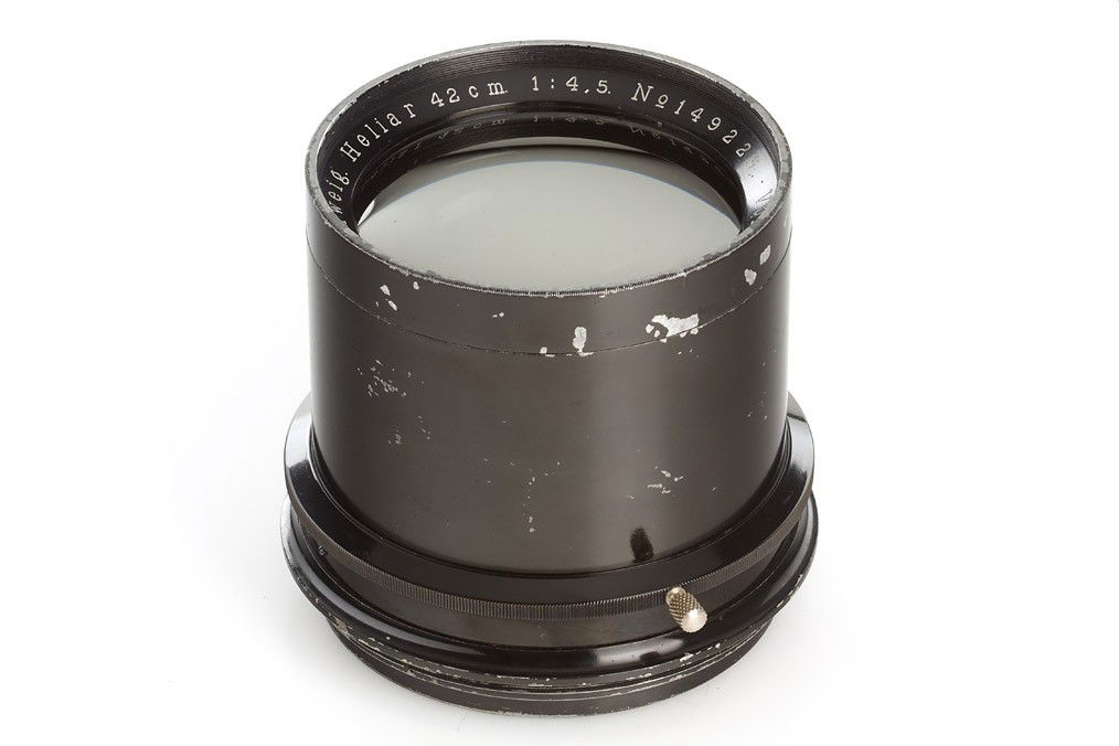 Voigtländer Heliar 4.5/42cm: black Heliar with good lenses, aperture to 25, engraved: Voigtländer & Sohn, A-G Braunschweig