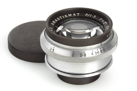 Dallmeyer Septac Anastigmat 1.5/2': rare Dallmeyer Septac in fine condition, clean lenses, mounting ring, can be adapted for 35mm cameras