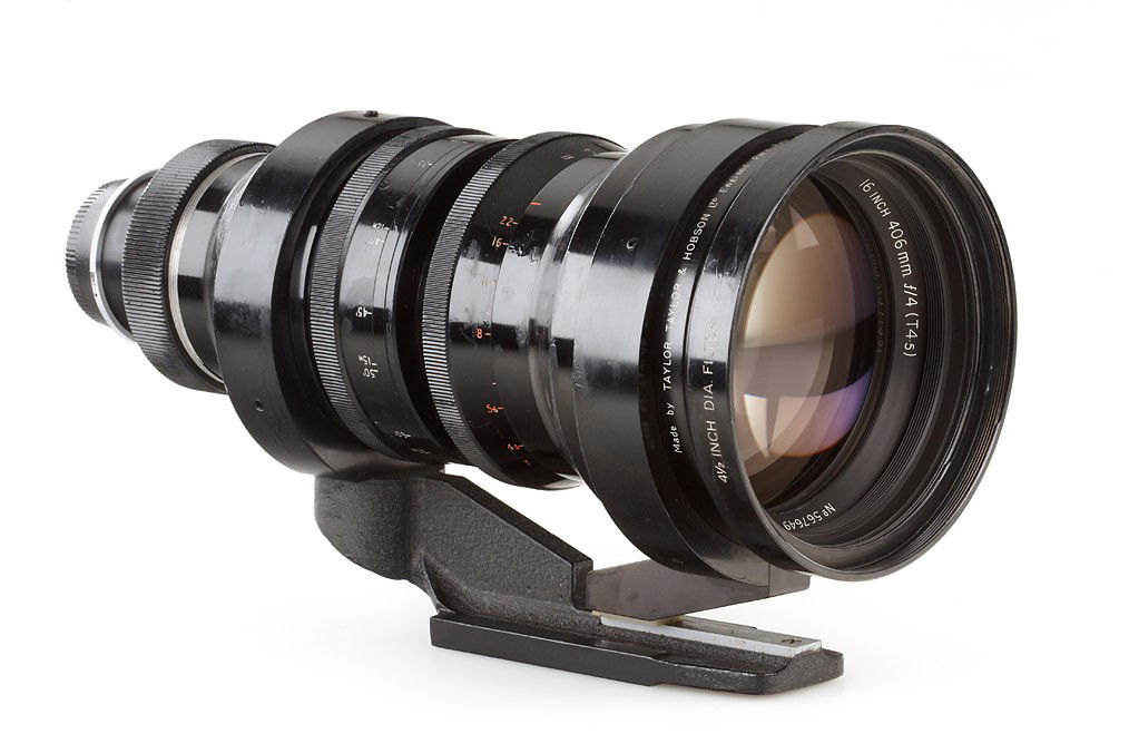 Taylor & Hobson Cooke Telepanchro 4/406mm (16 Inch: very rare tele in fine condition, clean lenses, tripod mount, adapted to Nikon F mount, original front cap, rear cap