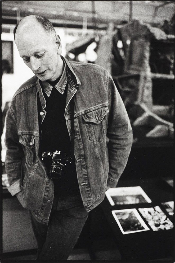 Michael Agel, Will McBride with his Leica: Michael Agel (* 1970), Will McBride with his Leica, Frankfurt 1996. 10.8 x 7.3 inches, Photographer's blindstamp in the margin, titled by the photographer in ink in the margin