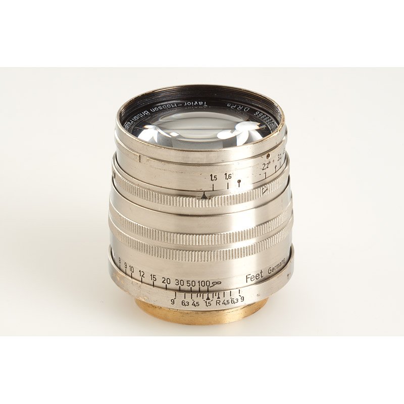 Xenon 1.5/5cm Nickel, SN: 288866, 1936: extremely rare all-nickel 3-ring Xenon (in Feet, engraved 'Germany'), front ring engraved with British and American patent numbers, this is the second nickel Xenon we have ever seen
